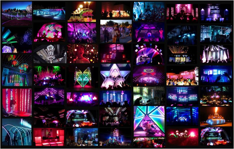 Preview grid of AudioPixel installations