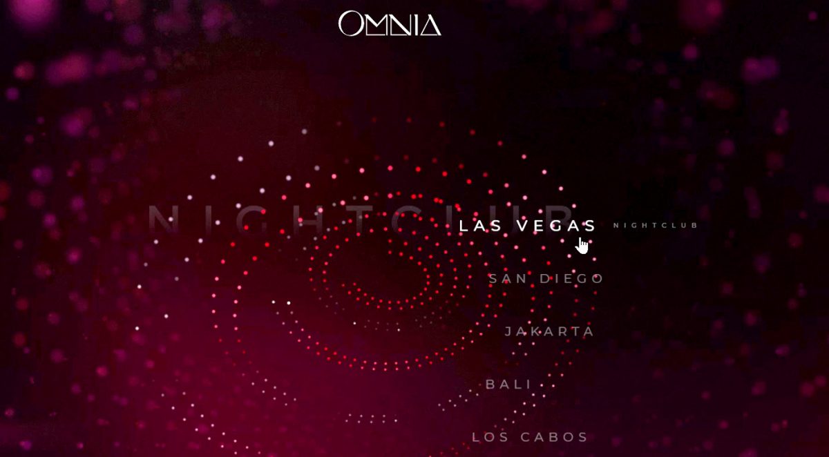 Particle System for Website Menu